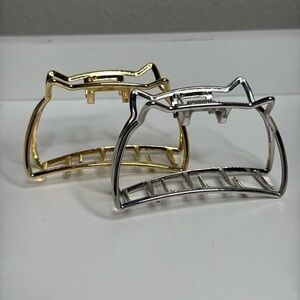 Cat Claw Clips Set of Two Gold & Silver NWOT